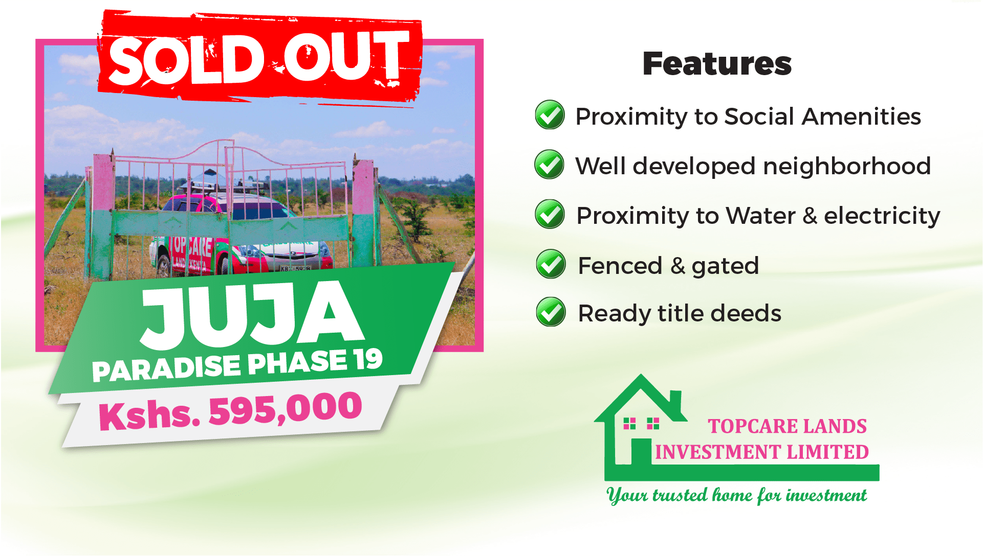 JUJA PARADISE PHASE 19 – PLOTS FOR SALE